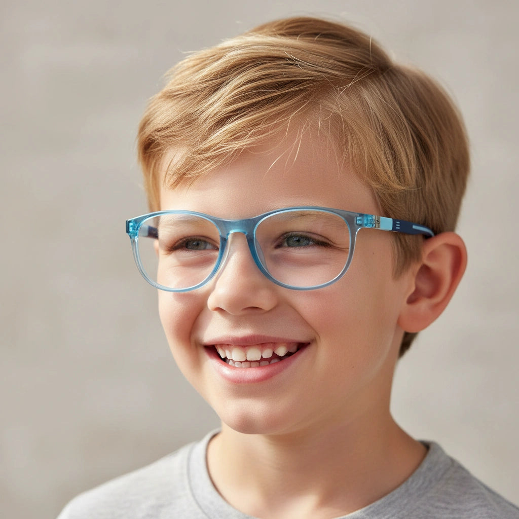 Rectangular Blue Eyeglasses For kids LKEK5030-BLU