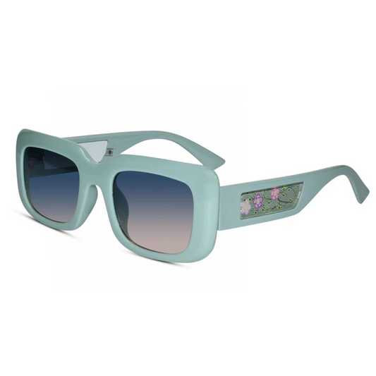 Floral Designer Rectangular Sunglasses