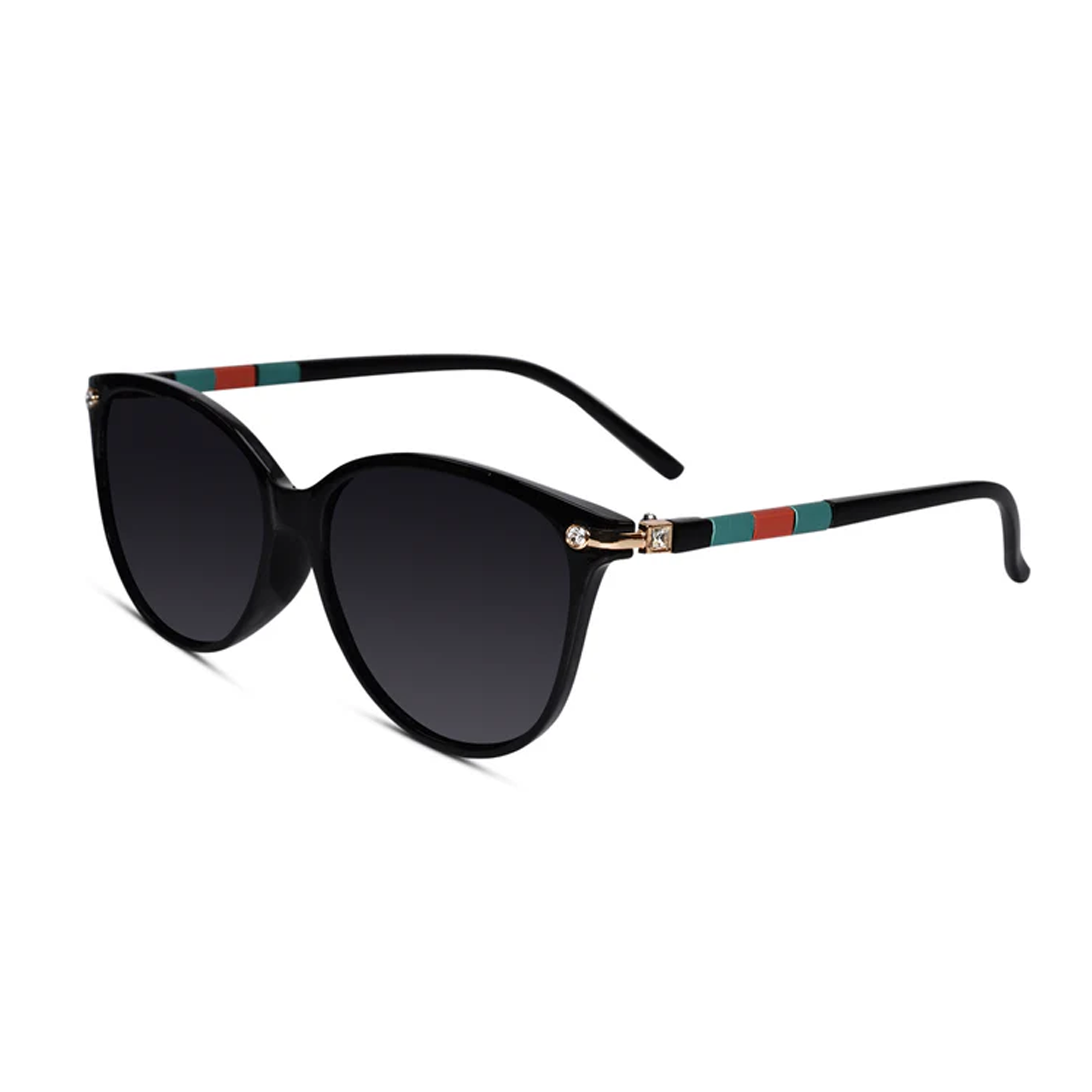 RoyalGaze| Polarized Cateye Black Sunglasses For Women LKS9055-BLK