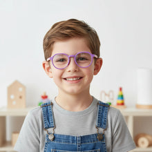 Light Weight Purple Hexagonal Eyeglasses for 6-12 Yrs