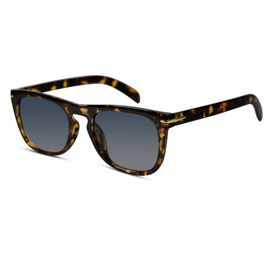 Designer rectangular tortoise sunglasses