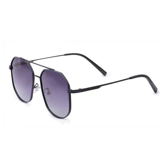 Pilot rectangle matt blue sunglasses