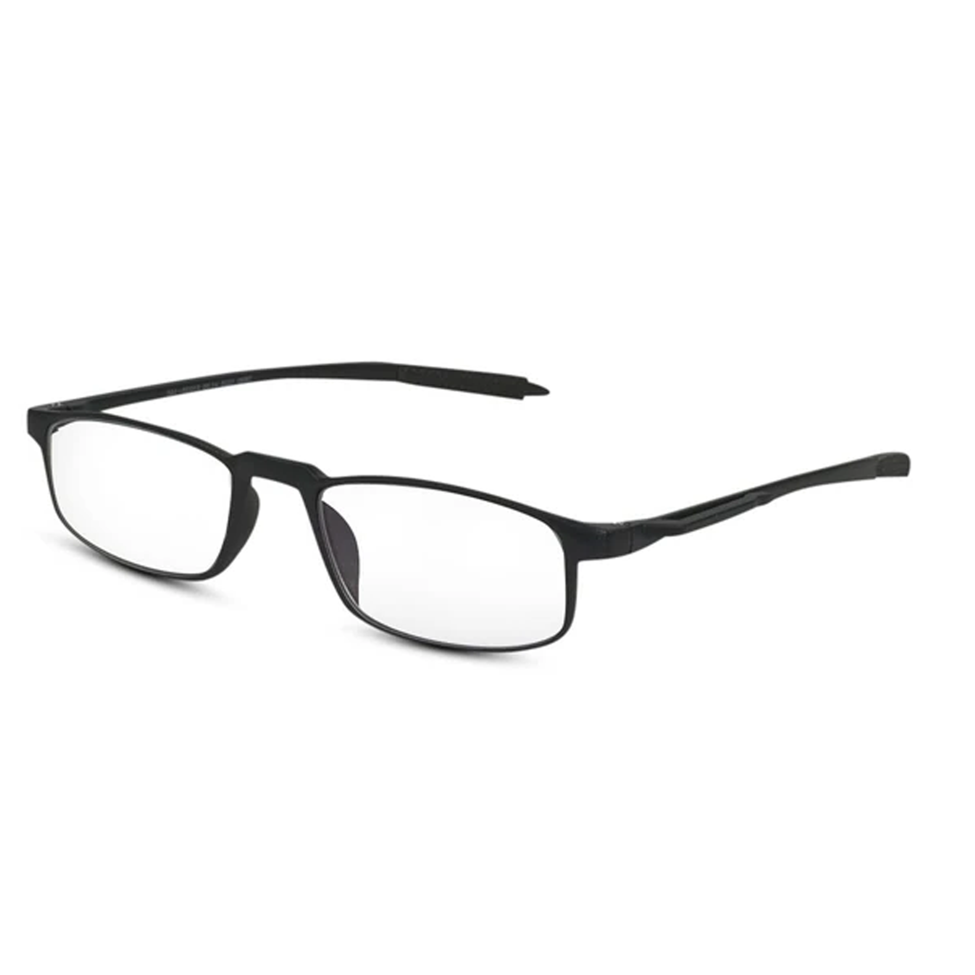 Discover durable unisex reading glasses online with rubber tips for grip and scratch-resistant coating.  Showing very lightweight frame features and blue ray antiglare lenses.