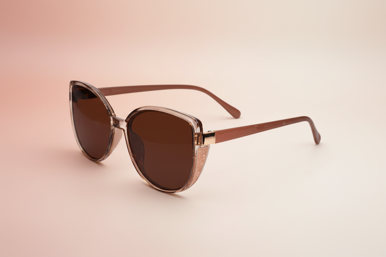 Cateye Sunglasses For Women LKS9075-BRN