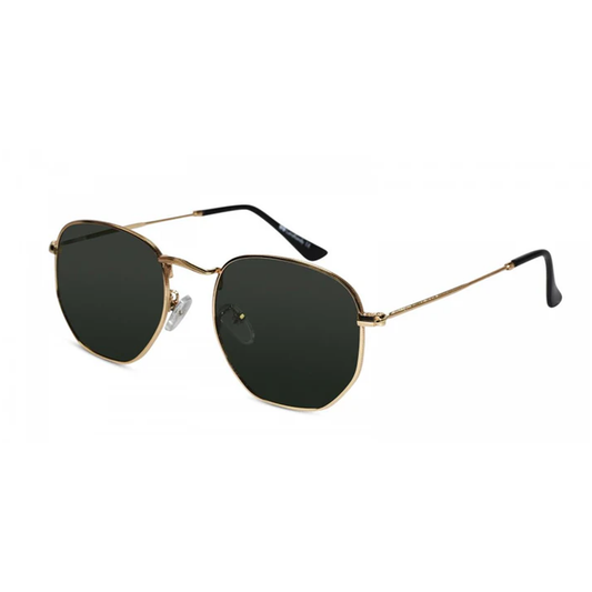 Vintage Golden hexagonal sunglasses For Women & Men