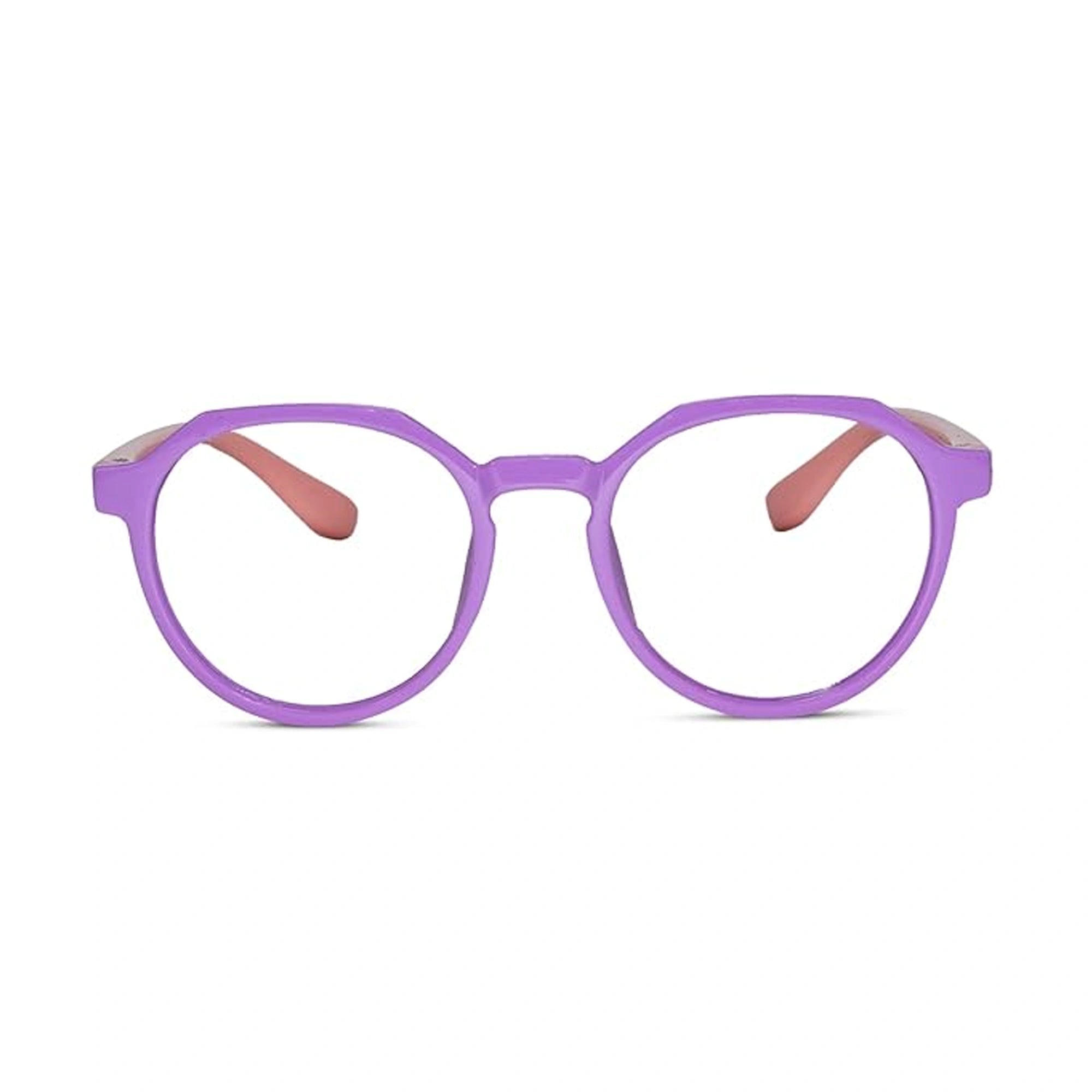 Light Weight Purple Hexagonal Eyeglasses for 6-12 Yrs LKEK1036-PURPL