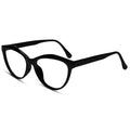 black cat eye reading glasses for computer work , featuring strong anti radiation properties.