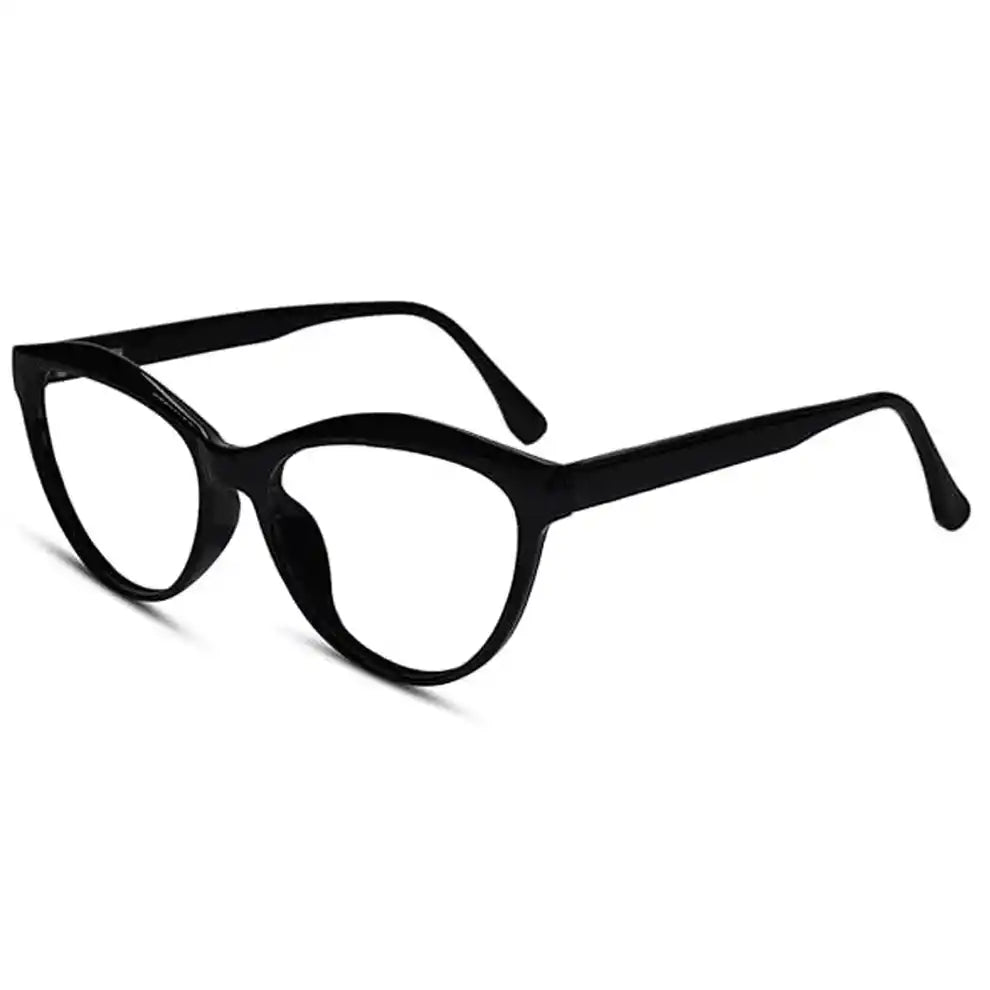 black cat eye reading glasses for computer work , featuring strong anti radiation properties.