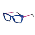 Cat eye Blue Pink Full Rim Frame Eyeglasses LKE2105-BLU