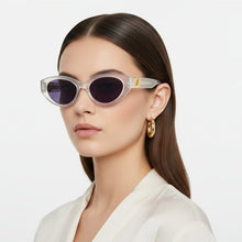 Zenith | Polarised Designer White Cateye Sunglasses for Women