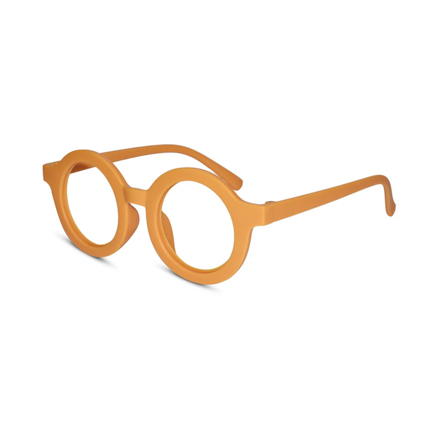 Matt Round Yellow Color Eyeglasses For Kids