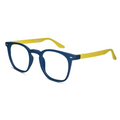 Stylish Matt Blue-Yellow Wayfarer Eyeglasses For Men & Women