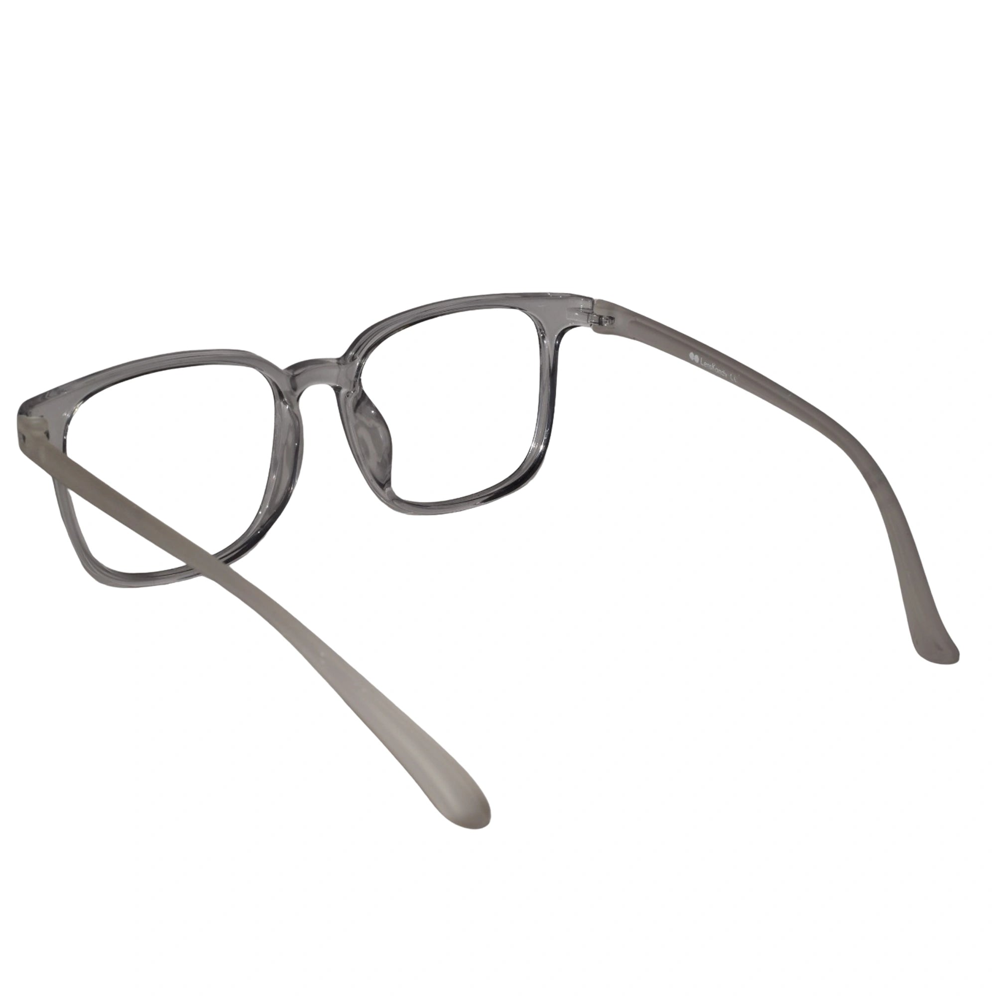 Crystal Grey Full Rim Rectangle Eyeglasses For Men & Women LKE7130-GRY
