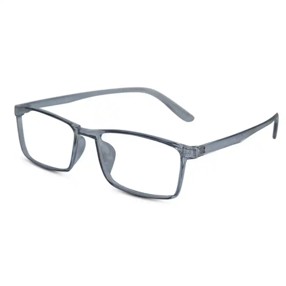 Side profile women's eyeglasses for reading and computer,emphasizing anti glare lens technology.
