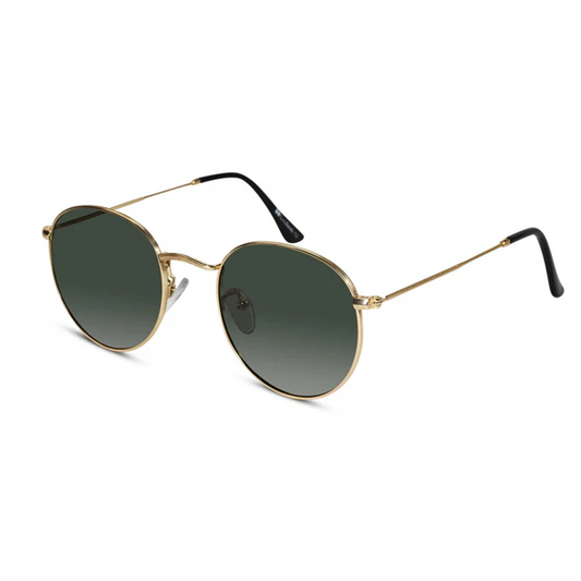 Vintage Golden Round Sunglasses For Men