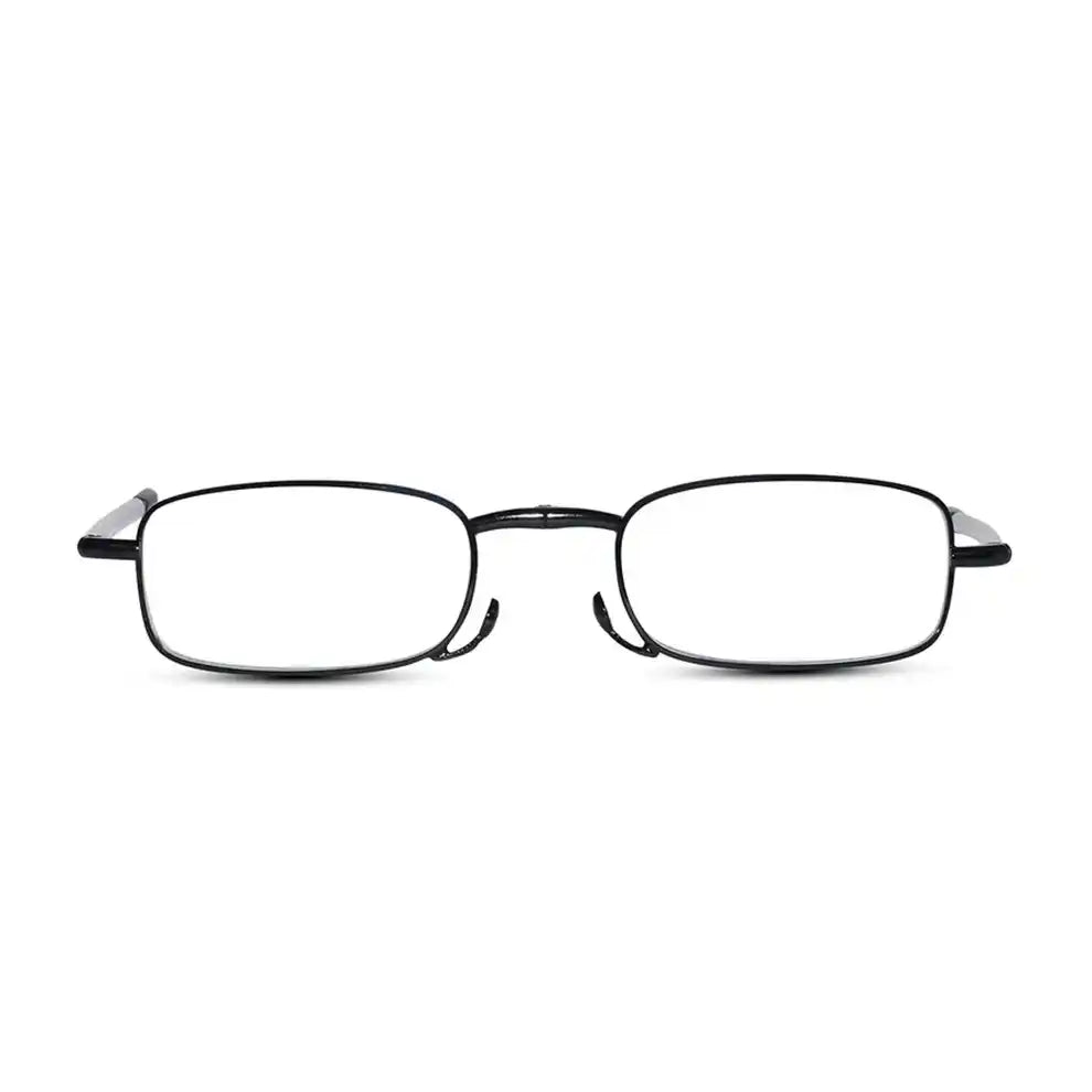 Front view of black Foldable  Glasses lens kart, a great  reading spectacles for men