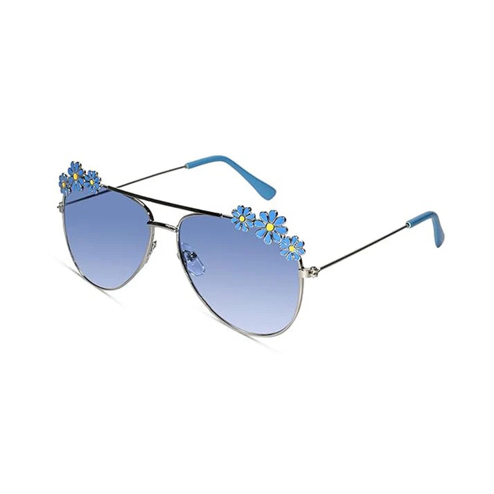 Aviator Pink Floral Sunglasses For Girls