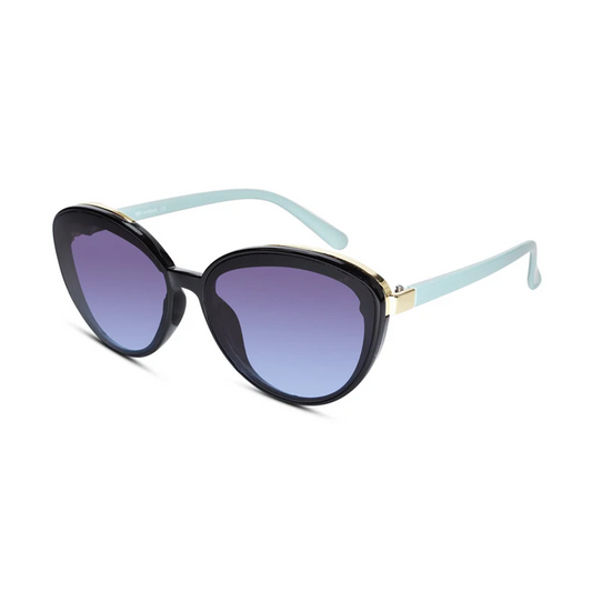 Designer Cat Eye Black-Green Sunglasses for women