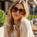 Oversize cat eye Sunglasses For Women LKS3967-BRN