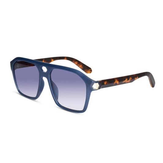 Stylish Bold Rectangular Blue Sunglasses For Men