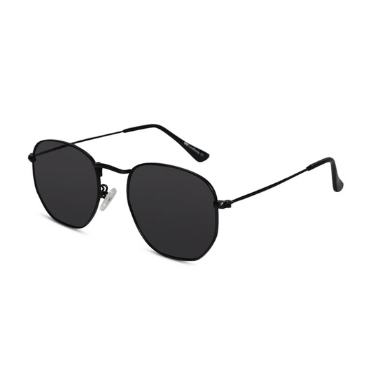 Vintage Black hexagonal sunglasses for Men