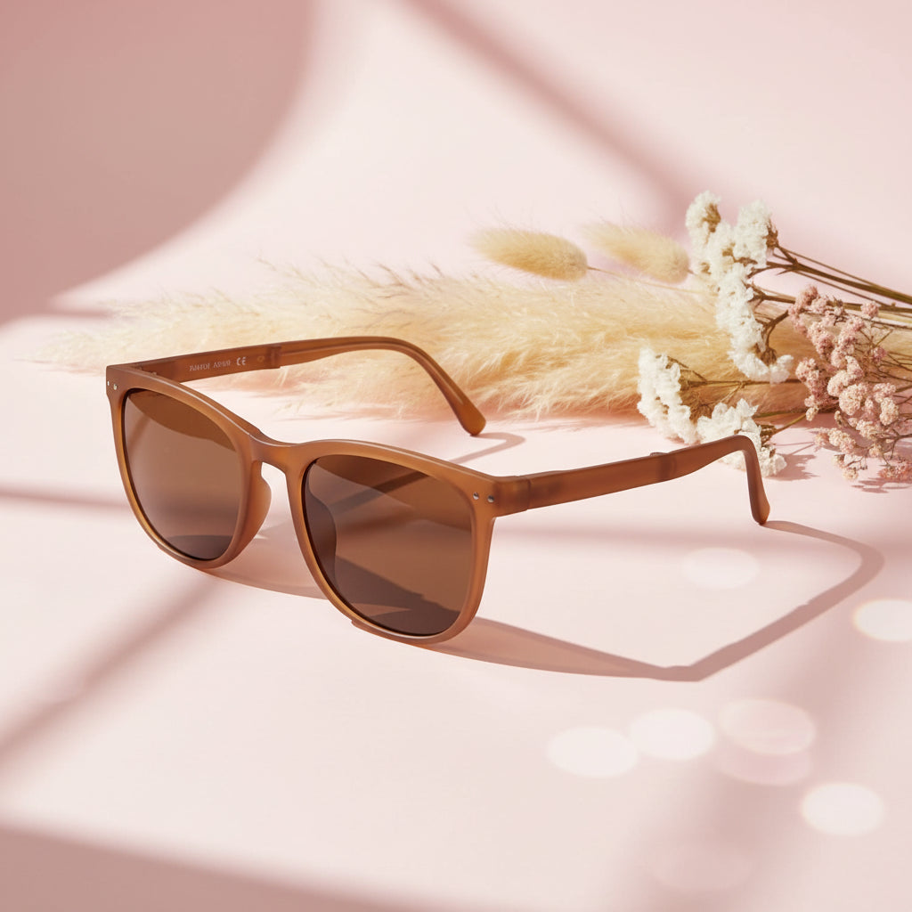 Candy | Foldable Polarized Matt Brown Sunglasses For Women & Men LKS809-BRN