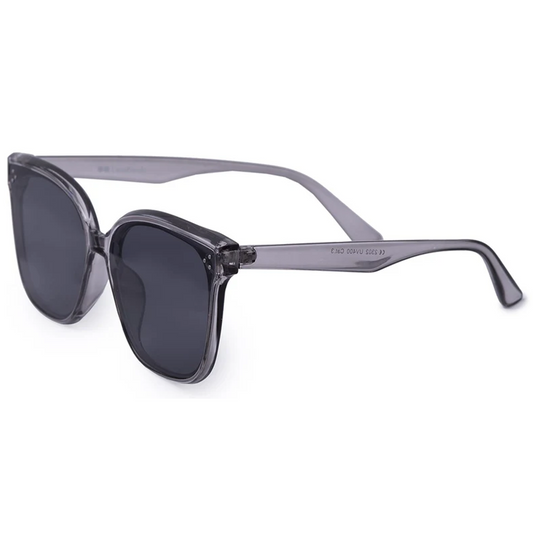 Oversize grey cateye sunglasses