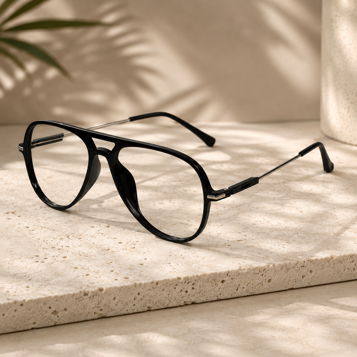 Black Aviator Eyeglasses For Men & Women LKE2810-BLK