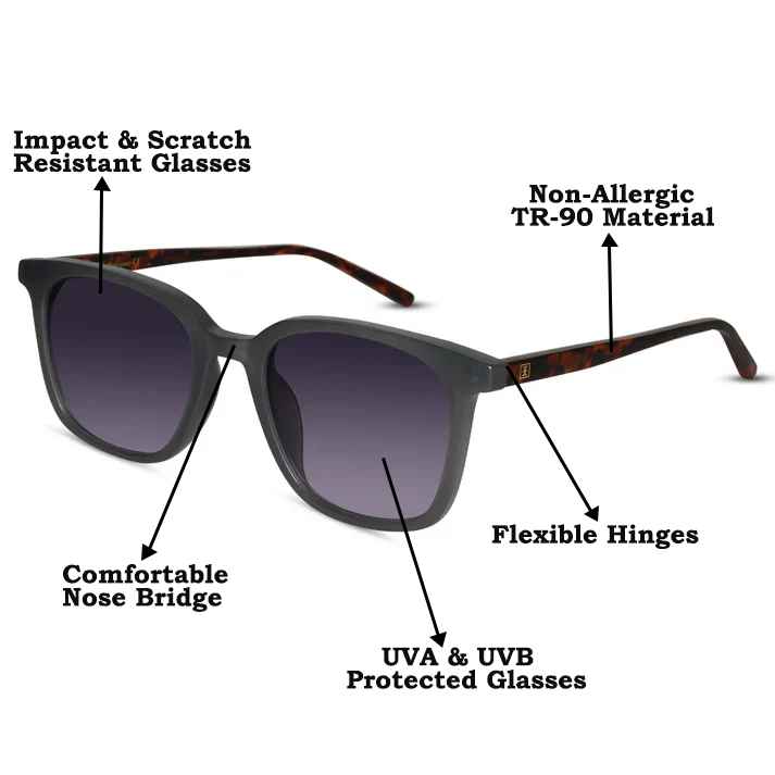 Matt Black Wayfarer  Sunglasses For Men & Women