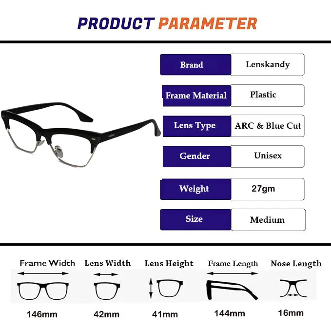 Black Cat eye Eyeglasses For Women