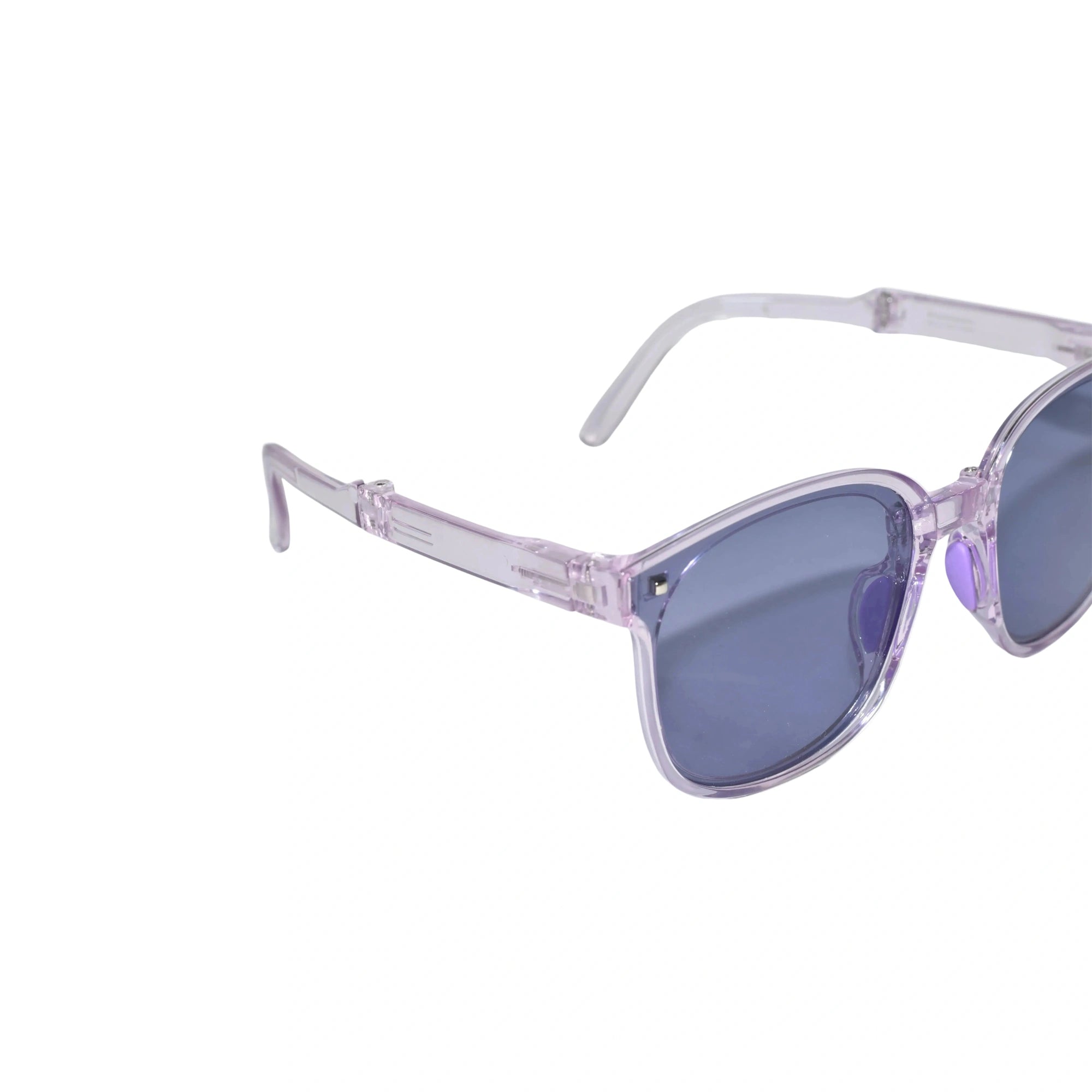 Kids Transparent Purple Square Sunglasses For Girls & Boy LKKS-809-Purple