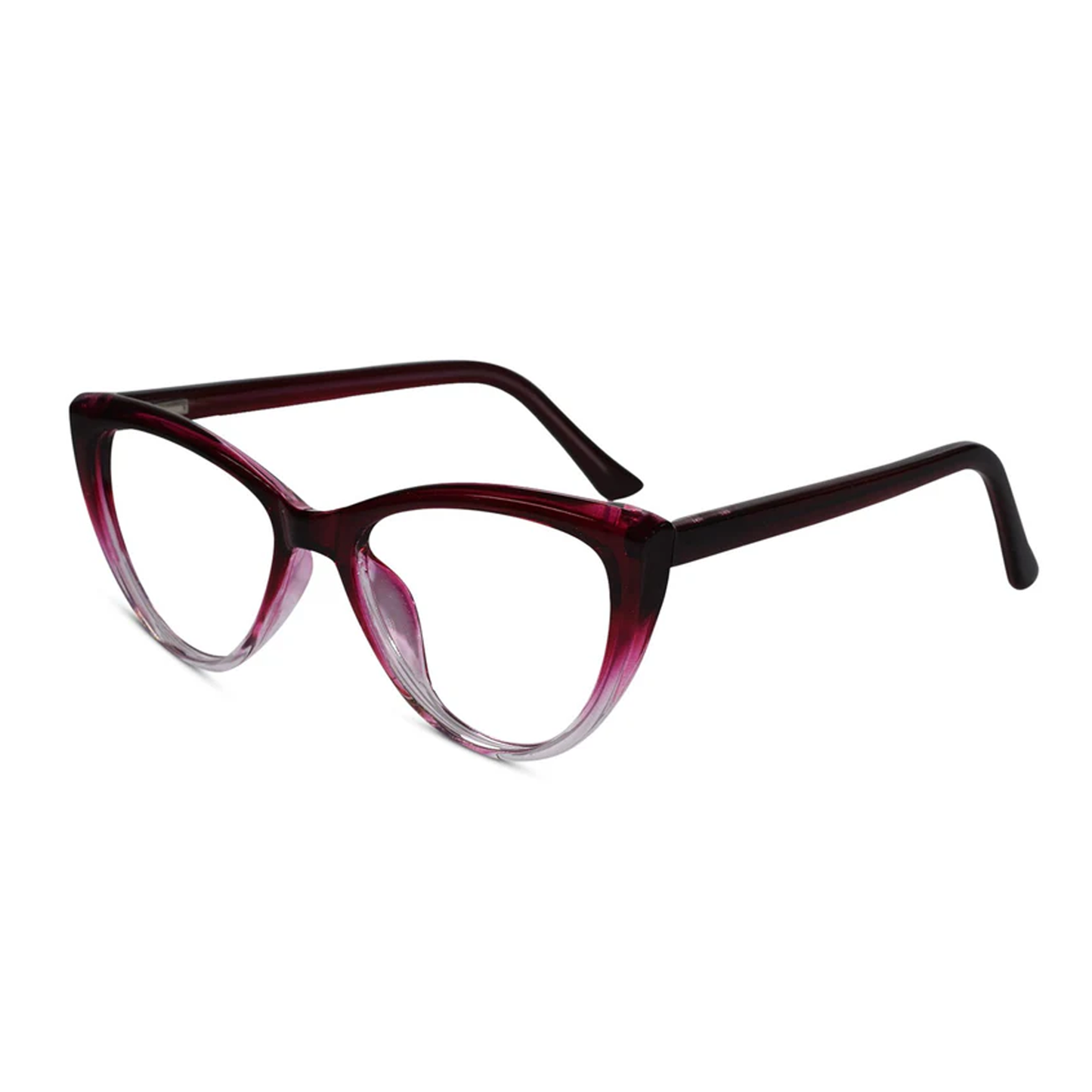 Purple cat eye reading glasses