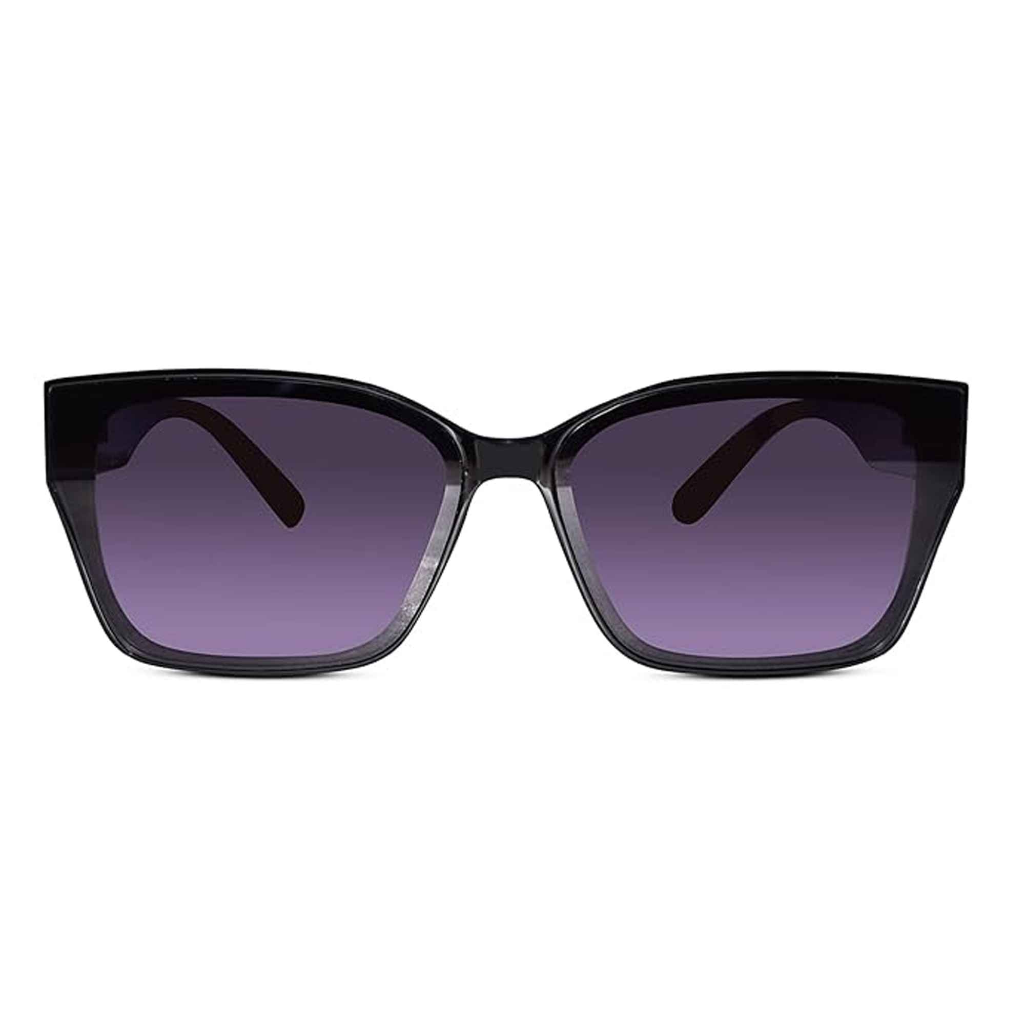 Black Rectangular Sunglasses For Men & Women