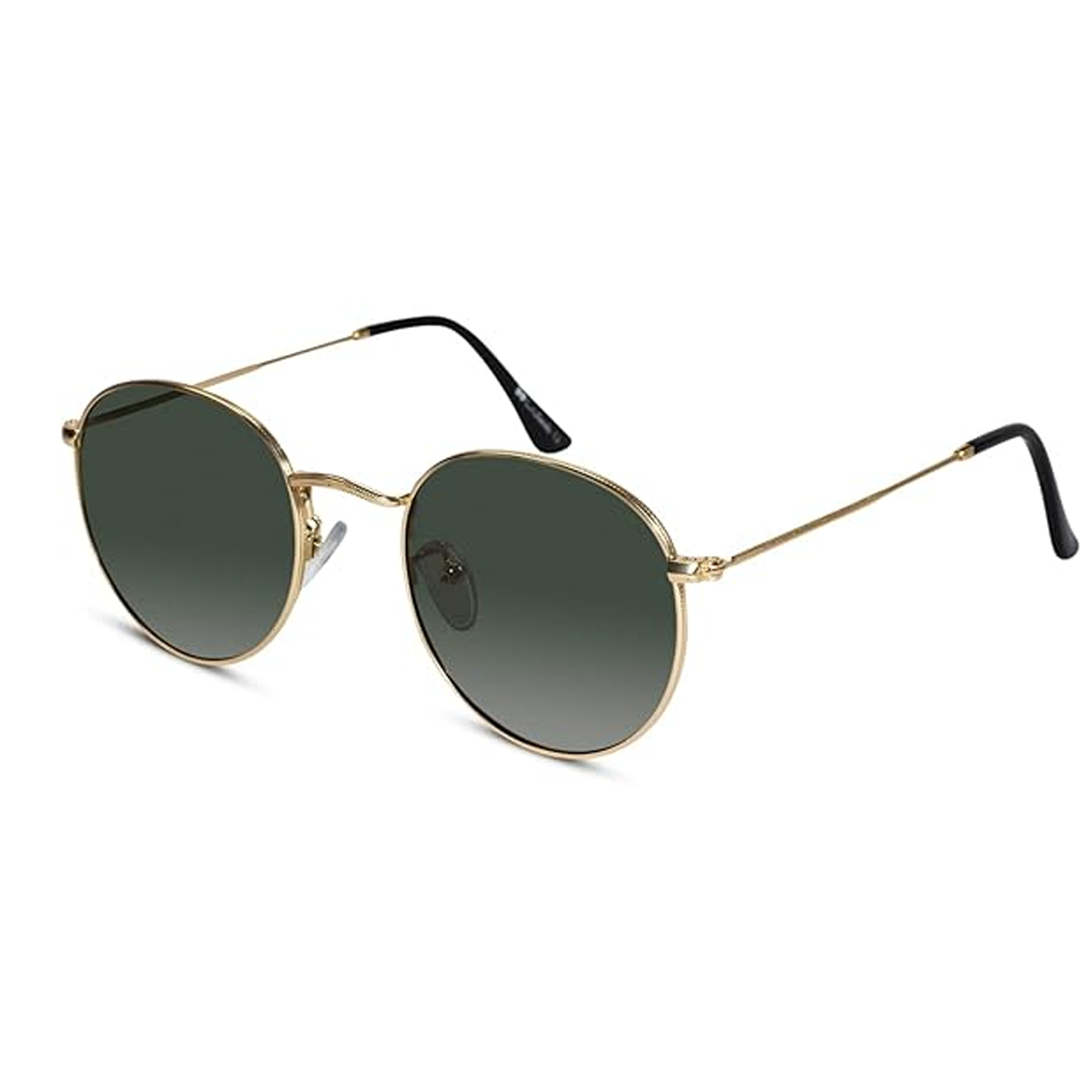 Vintage Polarised  Golden Round Sunglasses LKS3702-GOLD
