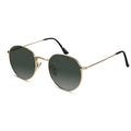 Vintage Polarised  Golden Round Sunglasses Men & Women LKS3701-GOLD