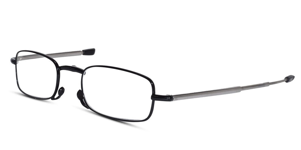 Grey Full frame foldable Rectangle reading glasses