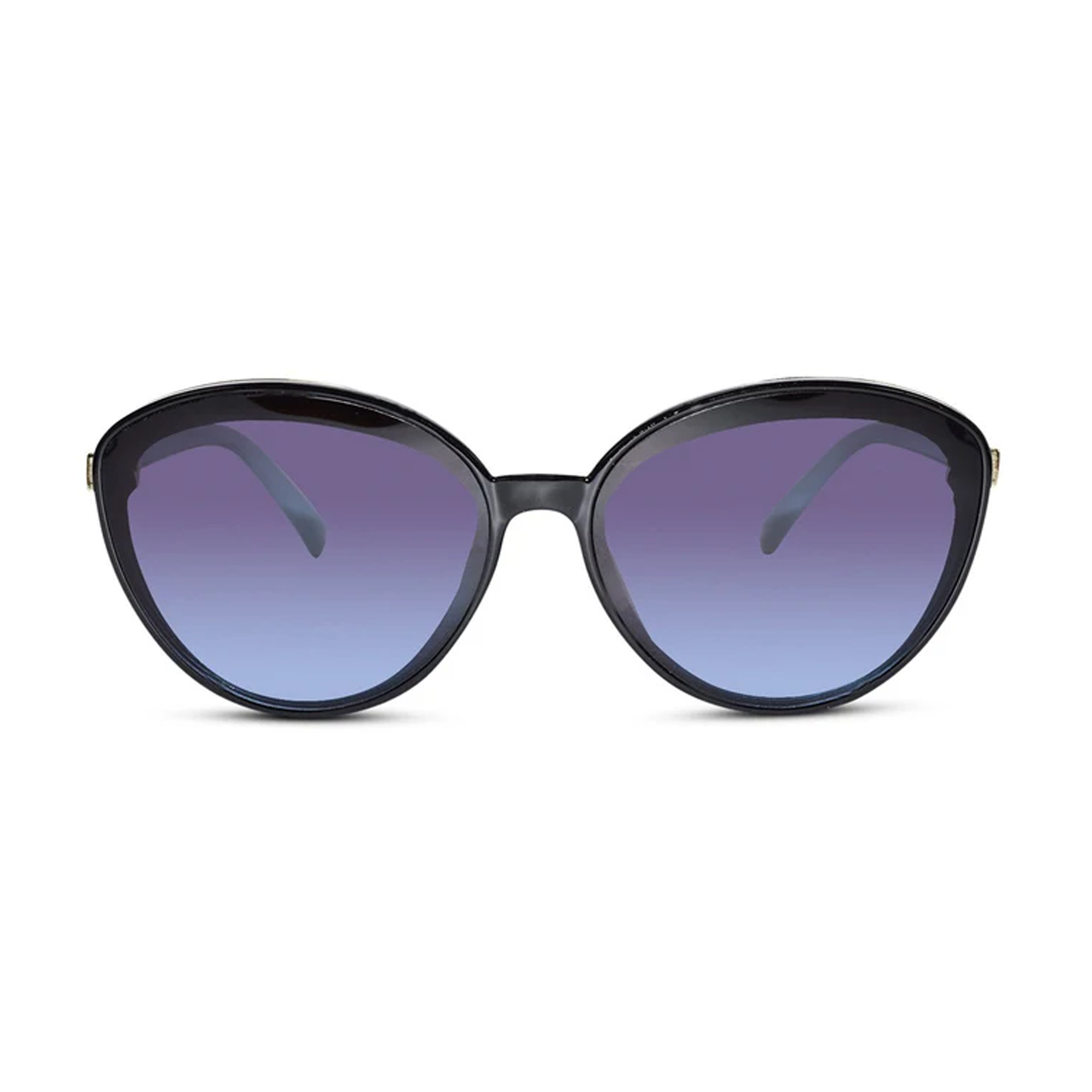 Designer Cat Eye Black-Green Sunglasses For Women LKS53047-BLUE