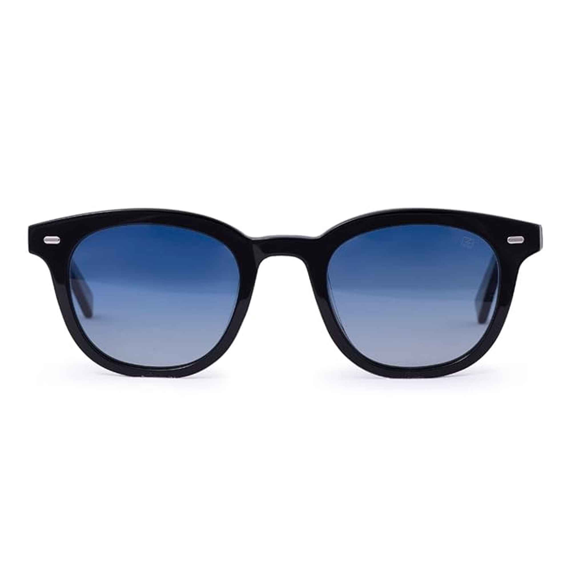 Black Blue Tint Acetate Wayfarer Sunglasses