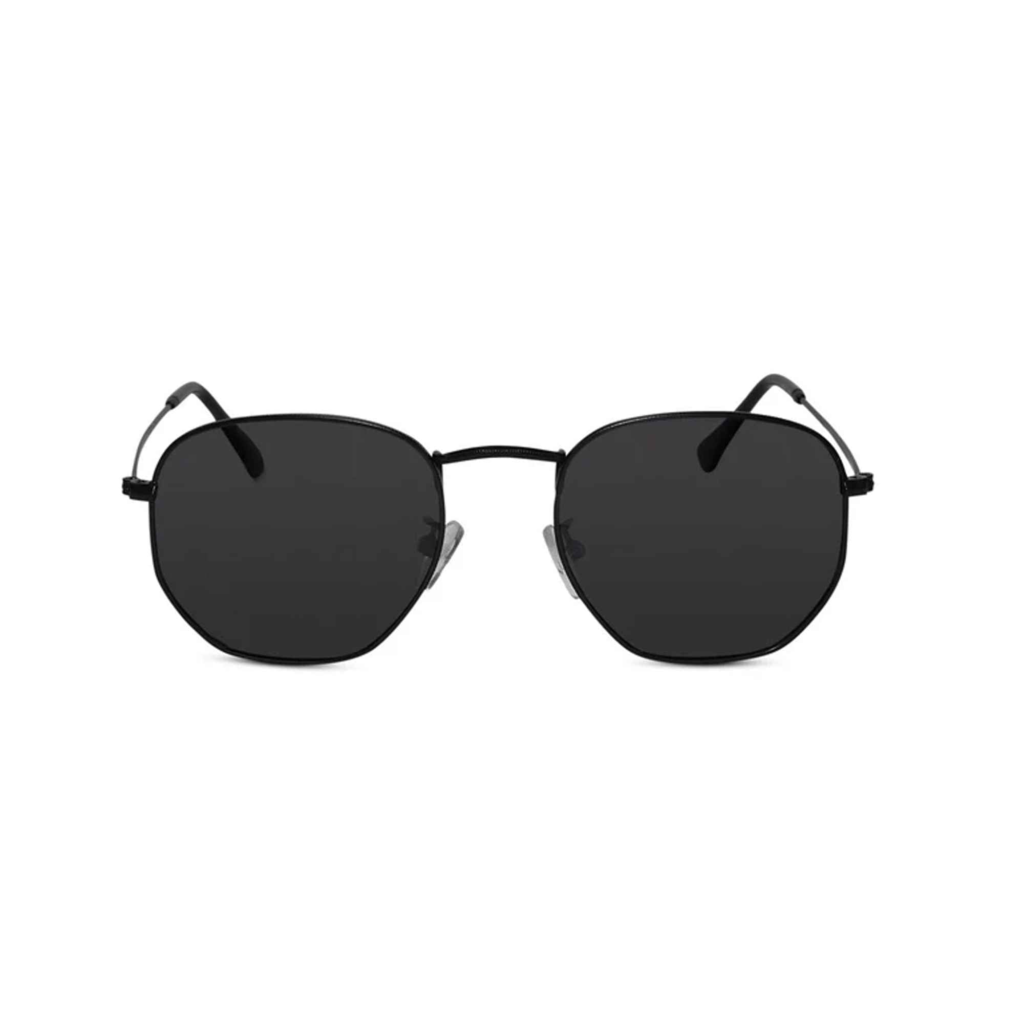 Vintage Black hexagonal Sunglasses For Men