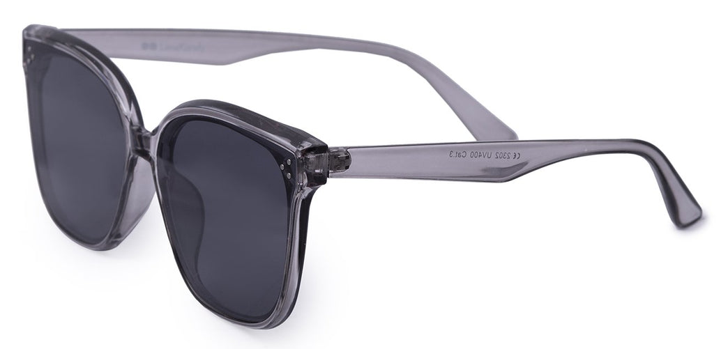 Oversize grey cateye sunglasses