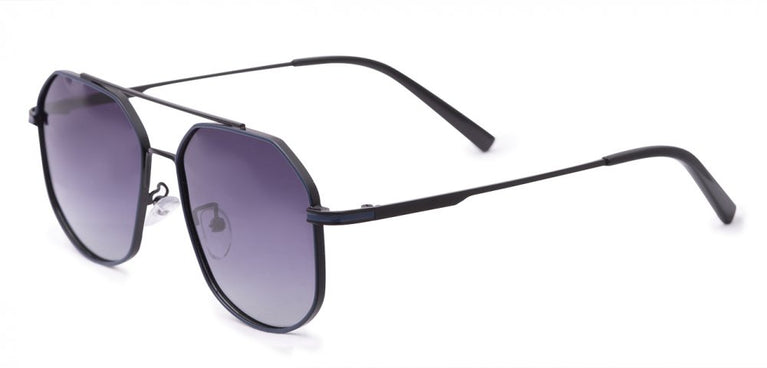 Pilot rectangle matt blue sunglasses