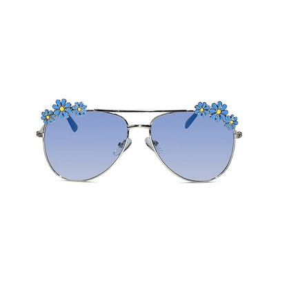 Aviator Pink Floral Sunglasses For Girls