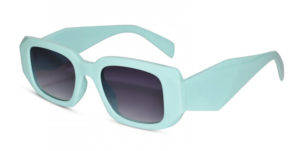 Designer rectangle kids green sunglasses