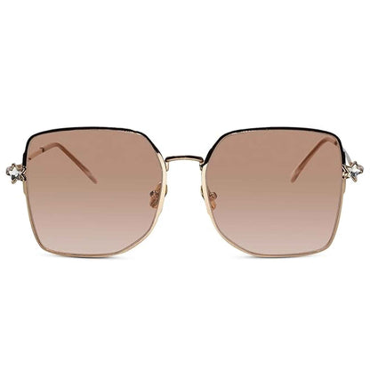 STAR Metal Sleek Oversize Square Sunglasses