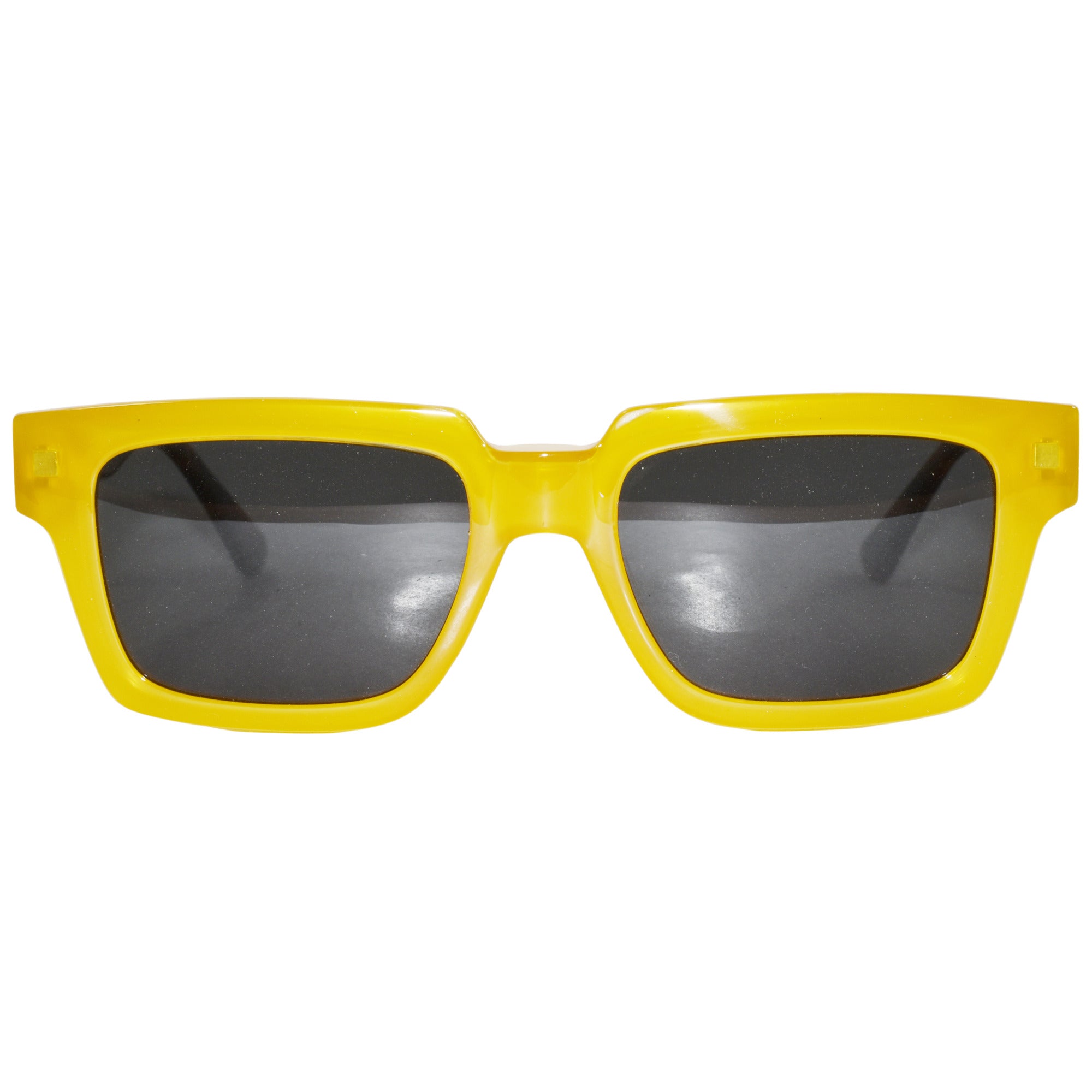 Clip On Rectangular Animal Print Eyeglasses For Men & Women LKE8730-YELLOW