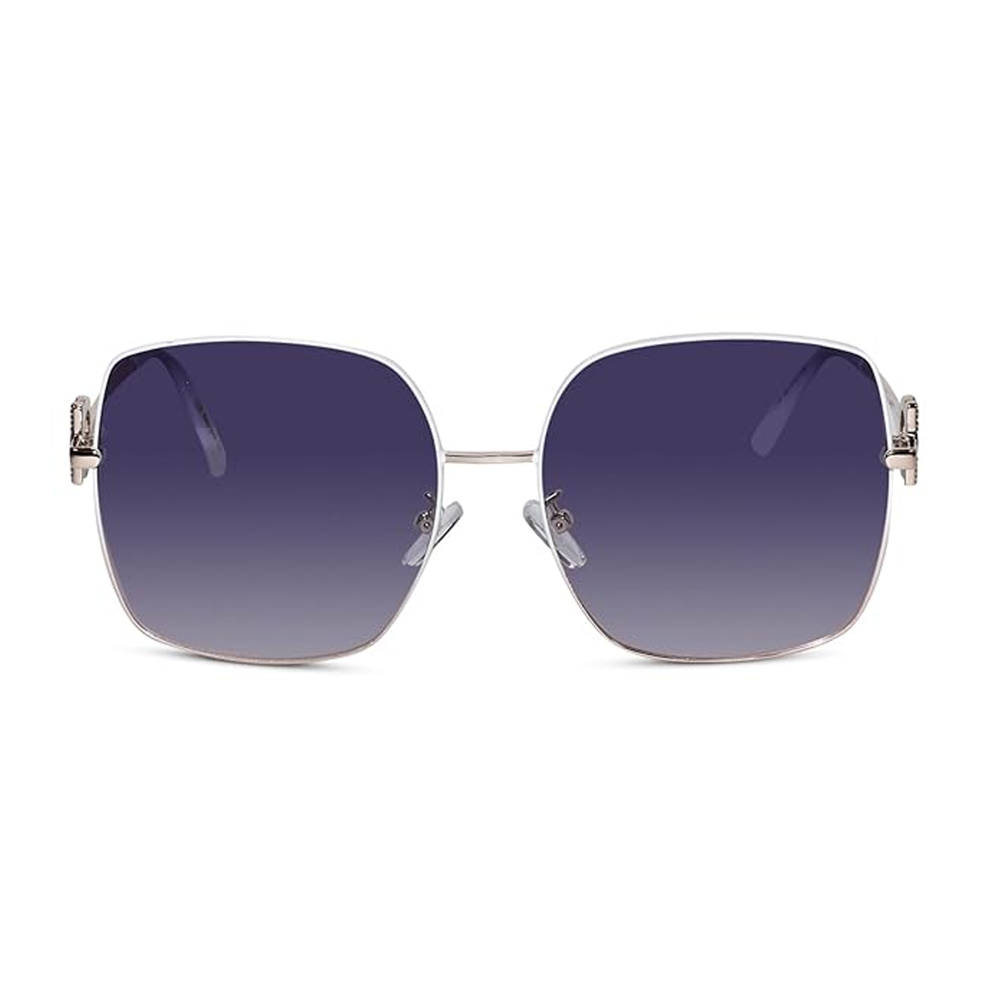 Designer  Oversize White Square Sunglasses