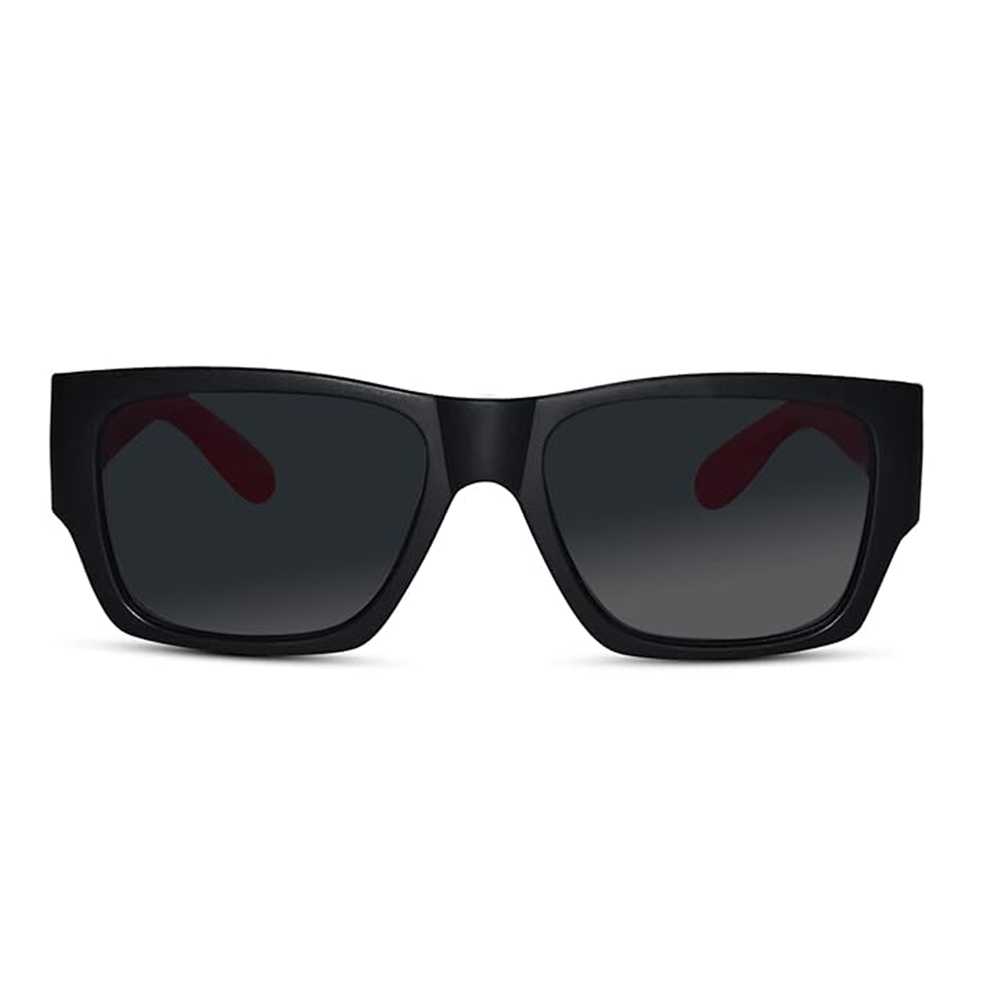 Matt Black  Rectangle Blue Kids Sunglasses LKSK8869-BLK-RED