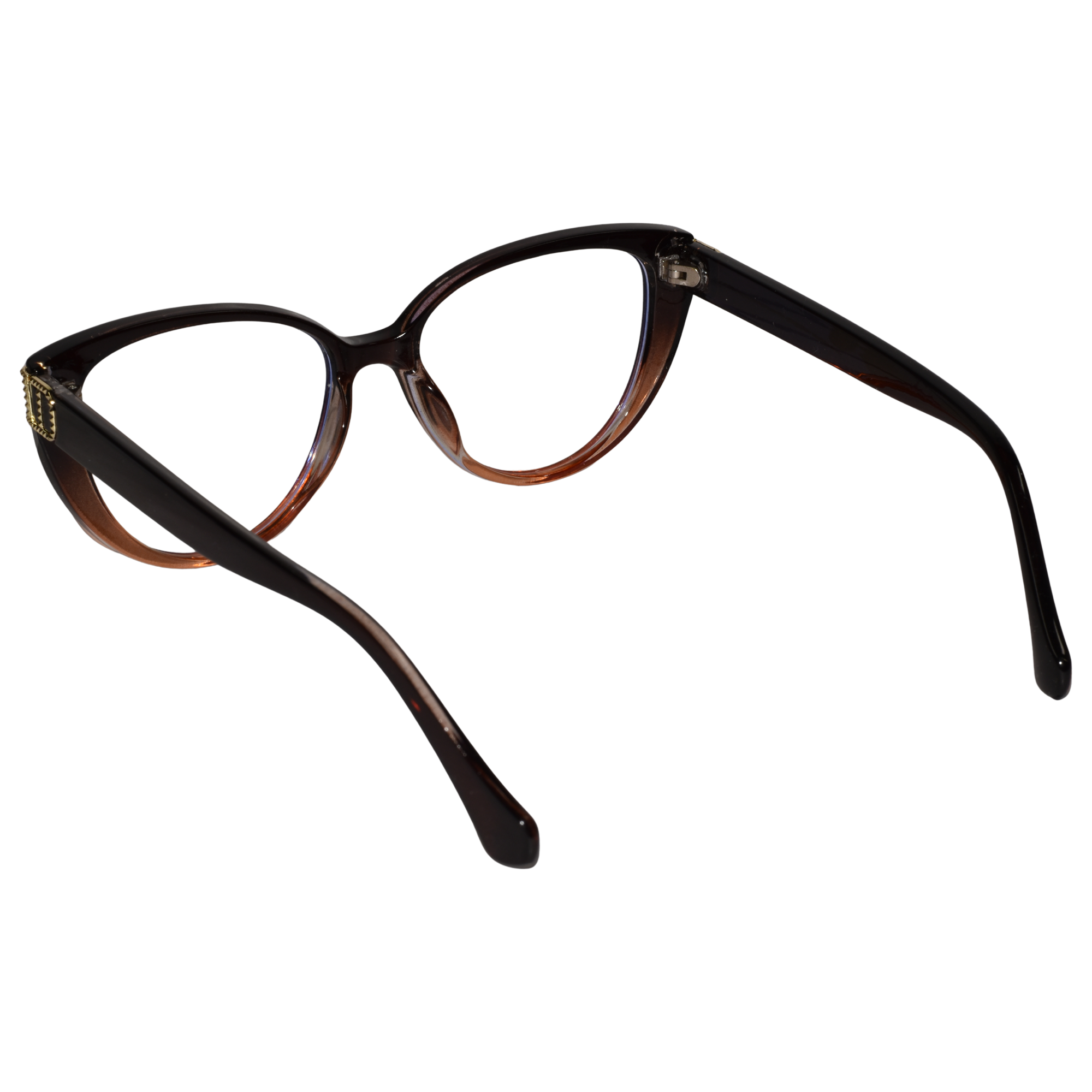 Designer Dual Tone Black/Brown Cat eye Eyeglasses For Women