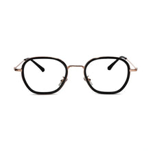 Black Rose Gold Full Rim Hexagonal Eyeglasses