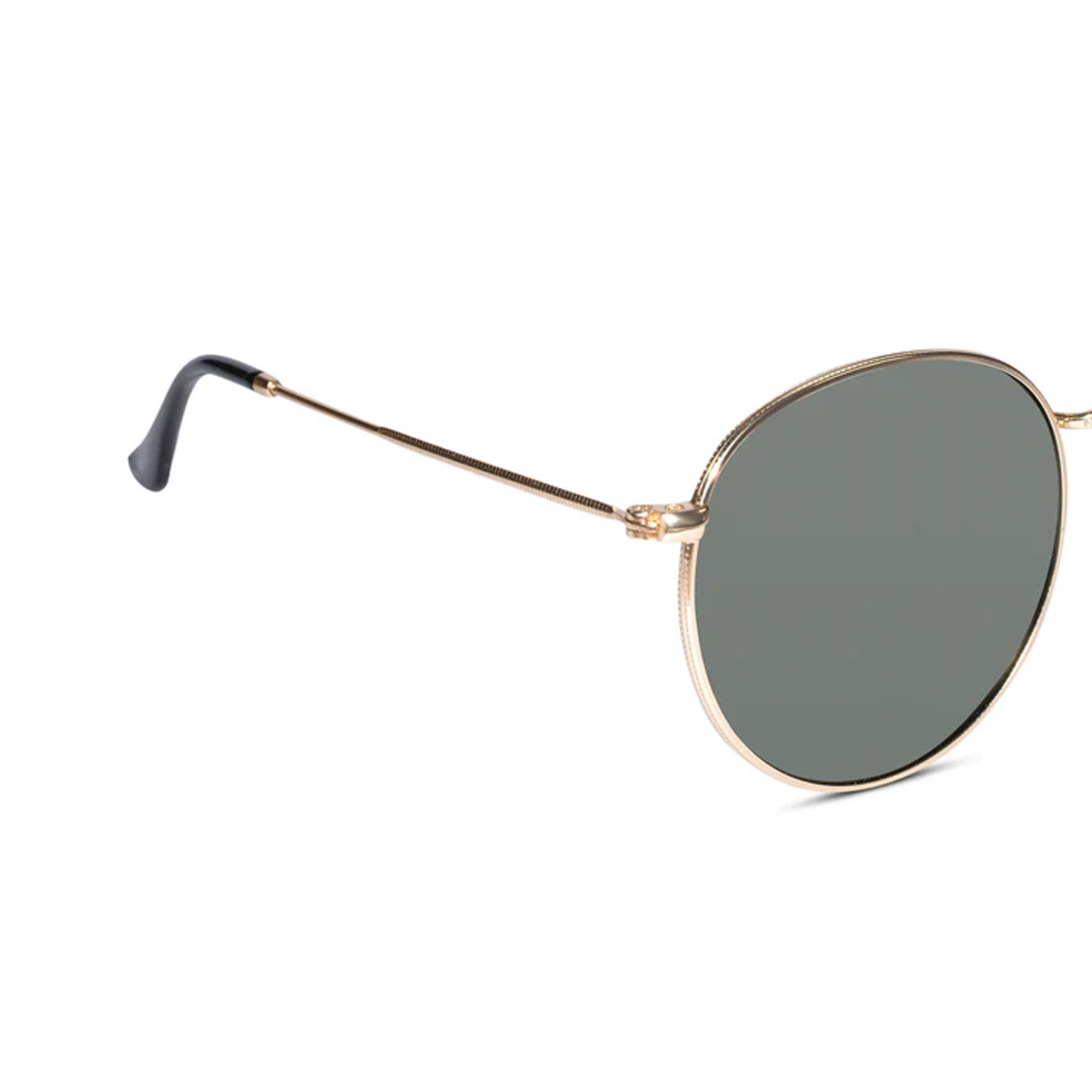 Vintage Polarised  Golden Round Sunglasses